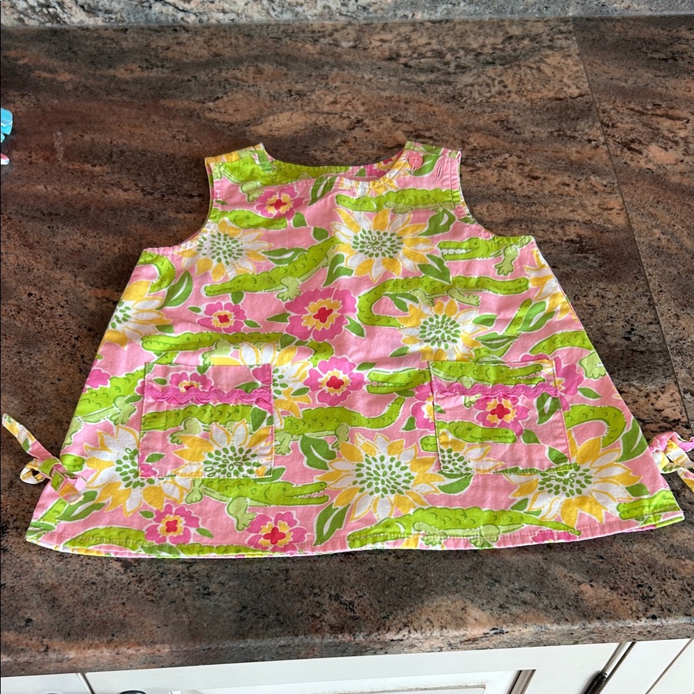 Vintage Lilly Pulitzer Pink and Green Floral Dress